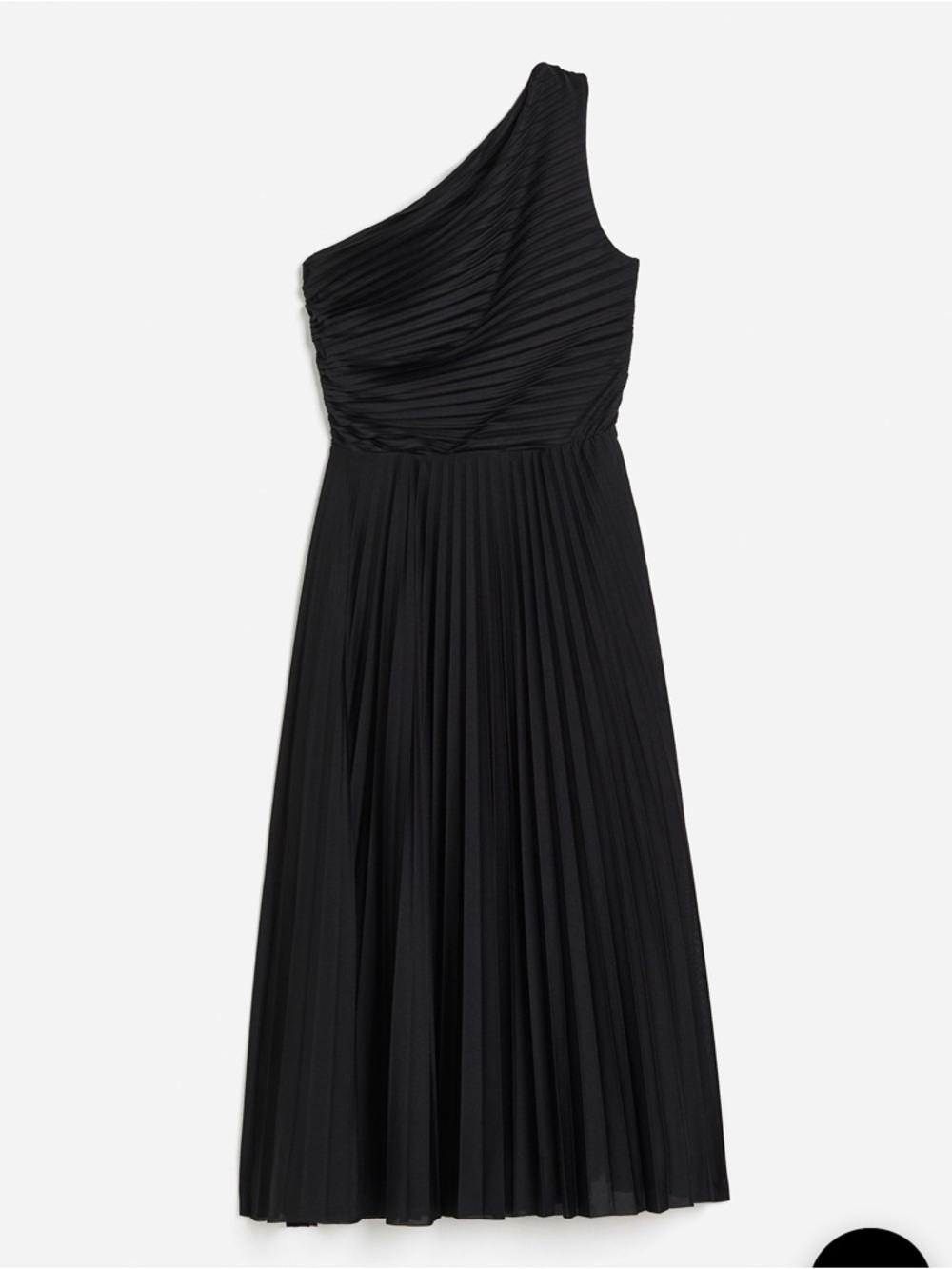 NWT H&M PLEATED ONE-SHOULDER DRESS - Size M